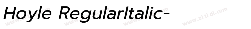 Hoyle RegularItalic字体转换